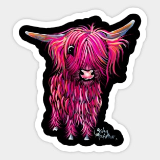 HiGHLaND CoW PRiNT SCoTTiSH ' LoVe HeaRT 2 ' BY SHiRLeY MacARTHuR Sticker